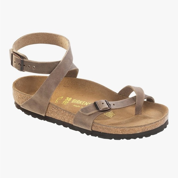 Birkenstock | Women's Tan Yara Ankle Wrap Leather Strappy Sandals Euro 41 US 10 - Picture 3 of 16